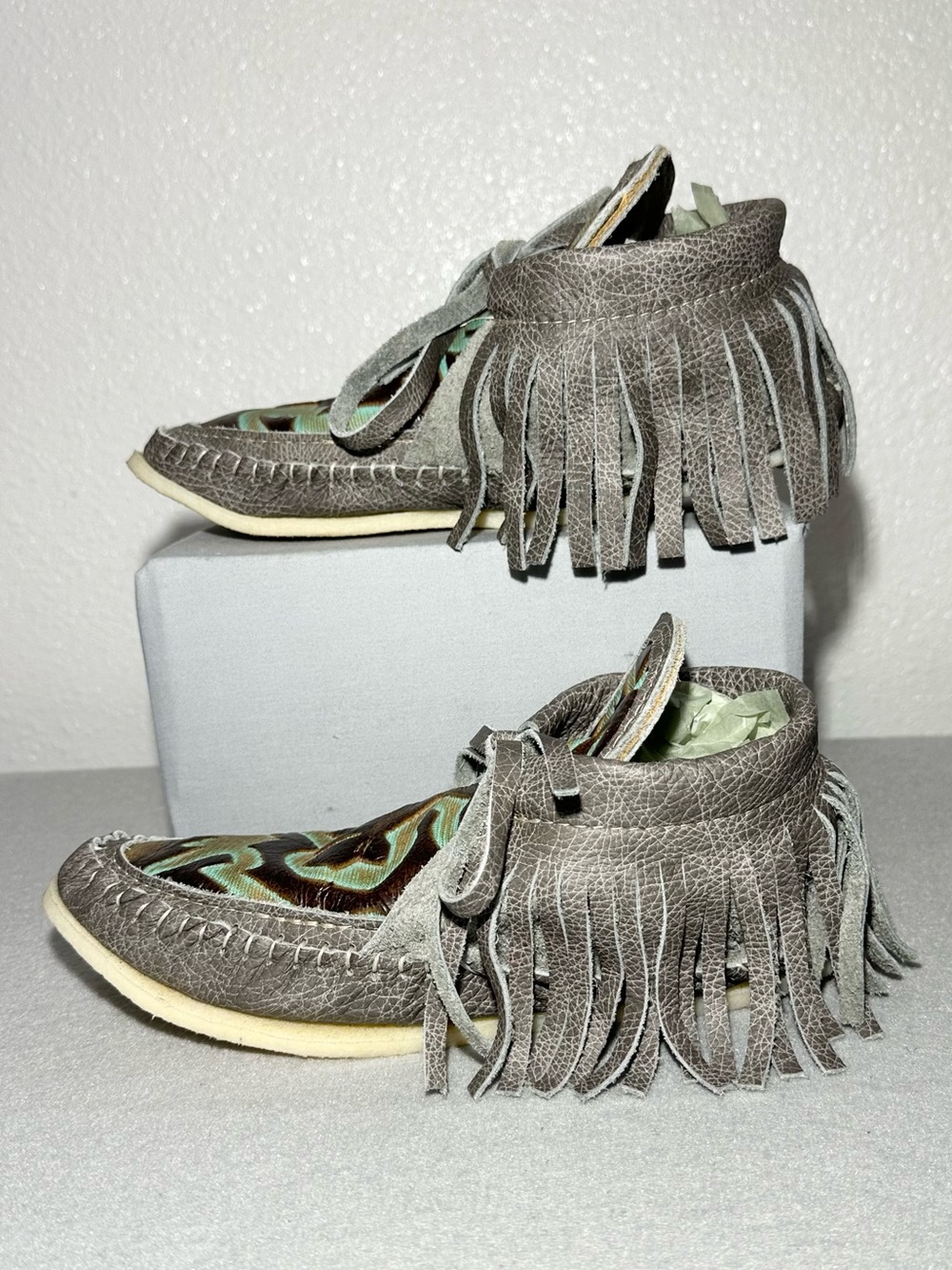 Handcrafted Fringe Leather Moccasins